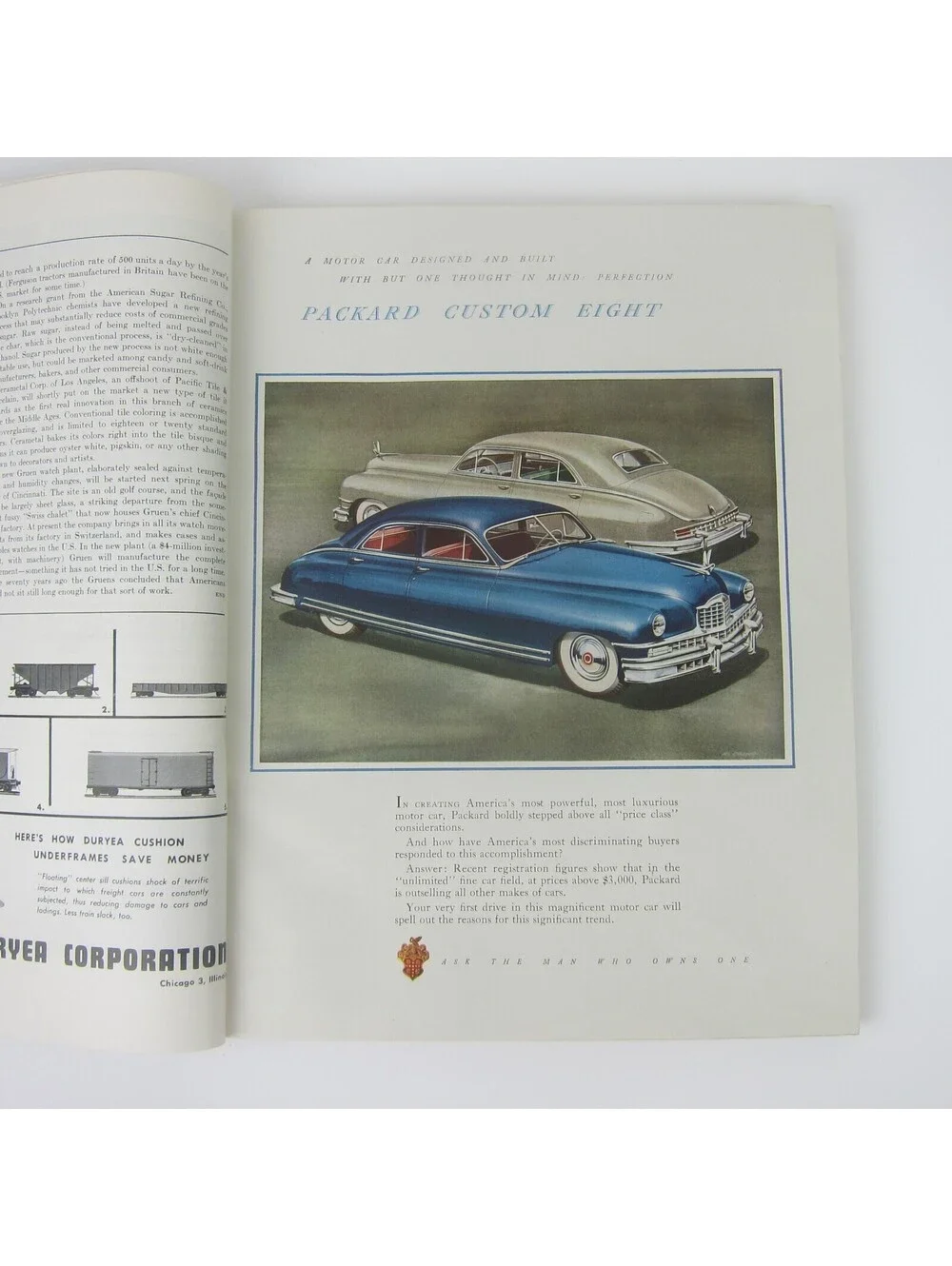 Vintage FORTUNE Magazine November 1948 Oldsmobile, Packard, Lincoln, Zippo Ads